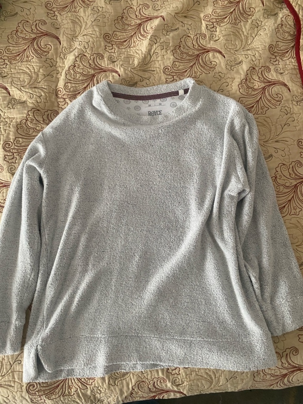 Royce Light Gray Cozy Terry Sweatshirt - Women's